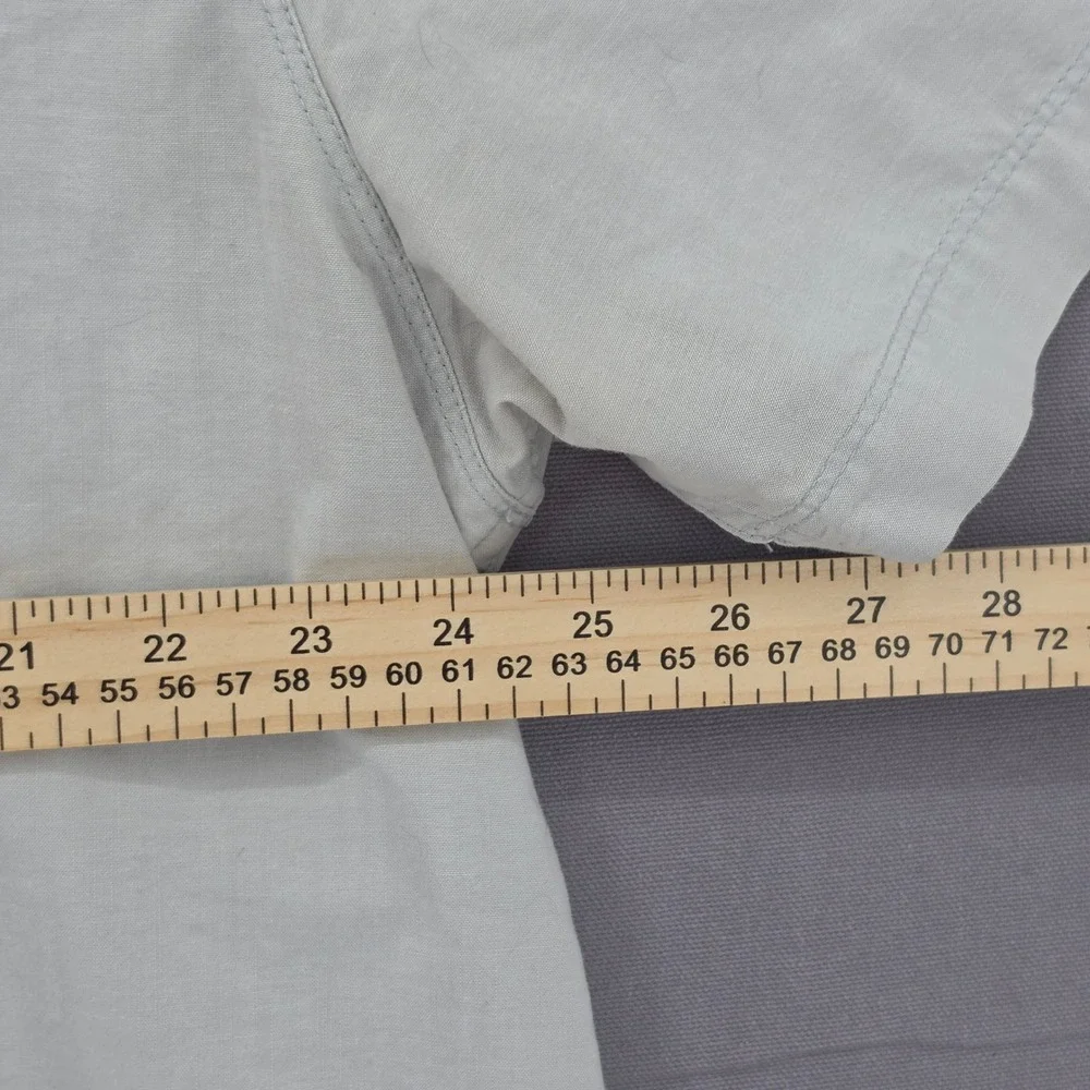 The North Face Mens XXL Light Gray Short Sleeve Button Down Shirt Cotton BlendA3